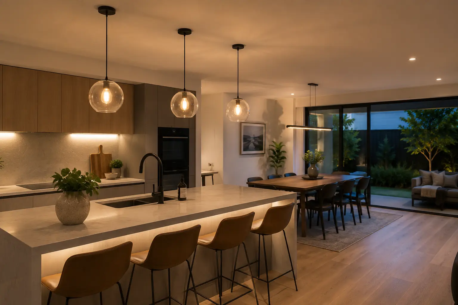 Modern residential electrical and lighting installation in Canterbury